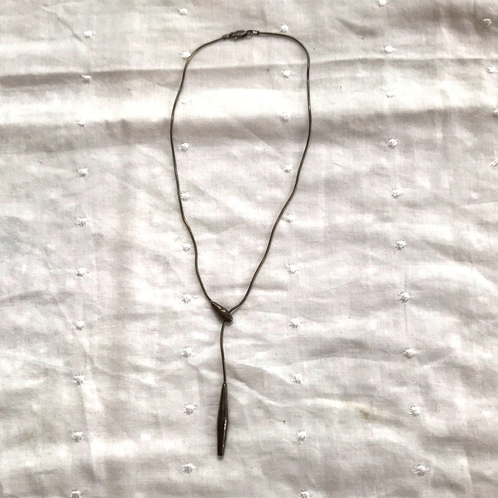 Vintage pendant necklace with sliding length adjuster - unique!